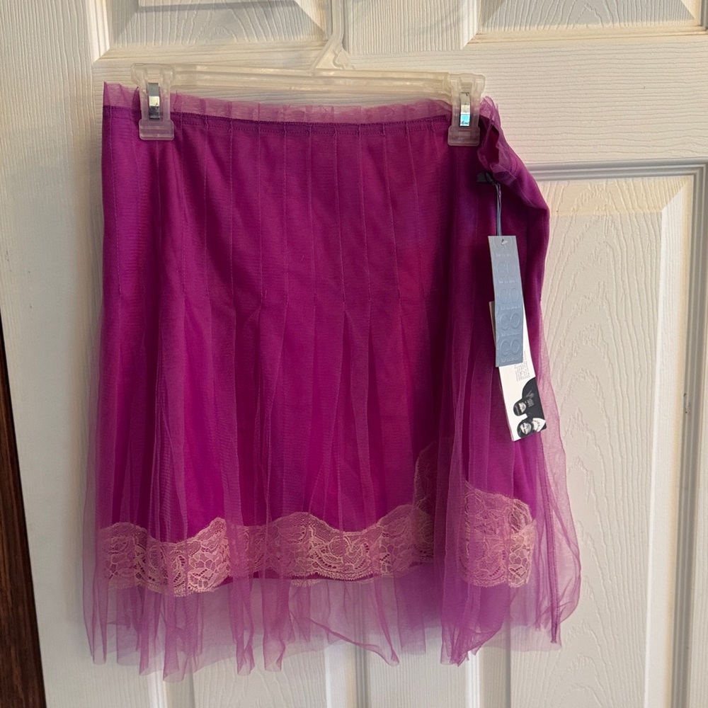 Chic Purple Lace‎ Mini Skirt y2k NWT